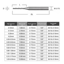 BB PCB 마이크로 드릴 카바이드 미니 비트 인쇄 회로 기판 DIY 0.1mm ~ 직경 3.175 1 8 생크 개, 09 0.35mm_01 PRO