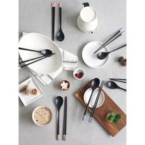 아카시아 옻칠 수저세트 투톤(엣지) - 6color, 그레이