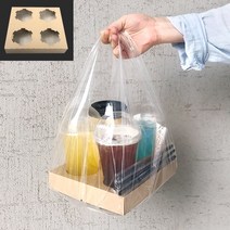[소행섬] 크라프트 컵캐리어 4구, 1box, 200매입