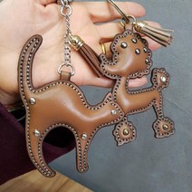 로스킨 동물캐릭터 반제품(소가죽) 강아지 곰 사슴 고양이 토끼 가죽공예 DIY 패키지, 민자검정푸들