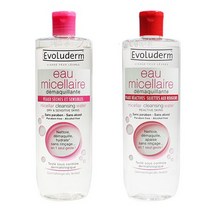 이볼루덤 미셀라 클렌징 워터 1+1 500ml 2종, 일반 예민한 피부용