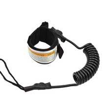 4 피트 서핑 보드 리드 서핑 SUP 가죽 끈 탄성 코일 스탠드 패들 보드 안전 손/발 스트랩 서핑 보드 뗏목, 08 black Foot rope