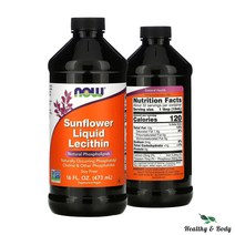 나우푸드 썬플라워 리퀴드 레시틴 473ml (16fl oz), 1, 1개