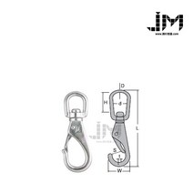 [제이엠몰닷컴] 스테인레스 스냅슈벨훅크 #0~#4 스텐스냅슈벨훅크 스텐후크 스텐훅크 STAINLESS FAST SWIVEL SNAP HOOK 도래형스냅훅 개고리, #1, 1개