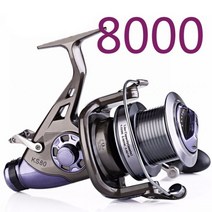 2020 낚시 릴 강한 모든 금속 이중 브레이크 최대 드래그 30kg 스피닝 릴 몰리넷 잉어 9 1bb 5.2:1 낚시 도구 낚시 장비, 8000