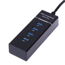 유무선공유기 허브 usb허브 USB 3.0 허브 멀티 분배기 4 포트 다중 확장기 플레이스테이션 PS4 슬림/프로, 01 Black