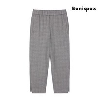 보니스팍스 허리밴딩 일자핏 체크 팬츠-MF92SL052