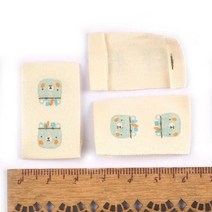 라벨제작 면 의류 스티커 직조 프린터 옷 용지 혼합 동물 프린트 코튼 우븐 라벨 DIY 바느질 액세서리 패브릭 신발 가방 태그 50 개 c2244, 8.7