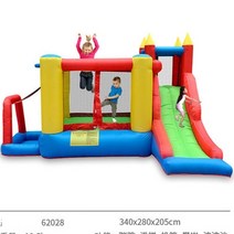 에어바운스 에어풀장 놀이터 미끄럼틀 가정 키즈카페 유치원 어린이집 아이들은 공기 송풍기를 가진 옥외, 01 340cmx280cmx205cm