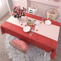 JINGHENG 보 식탁 덮개 비닐 PVC 딸기 방수 커버 북유럽, 90 x 90cm, 선택E