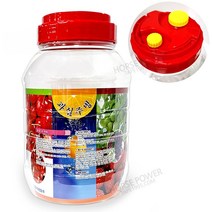 HORSE POWER 홀스파워 PET 페트 과실주통 담금주 원형 투명 + 마스킹테이프, 1개, 10L