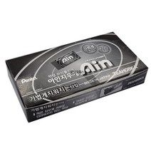 (Pentel) 펜텔 아인 지우개 중형 ZEAS06 40개입1갑 (옵션) Ain, 블랙