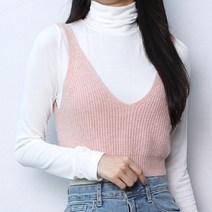 보들 8색 브이넥 니트 뷔스티에