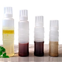 다인네 잘라쓰는 3구 투명 소스병 뚜껑소스병 소300ml 중400ml 대600ml 특대700ml, 중(약400ml)