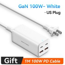 가성비벤트ion 데스크탑 충전기 GaN 노트북 고속 PD 어댑터 14 12 프로 맥스 샤오미 호환 맥북, 06Plug-White