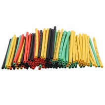 328PCS 자동차 전기 케이블 열 수축 튜브 튜브 랩 슬리브 구색, 하나, 블랙+레드+노란색+블루+그린