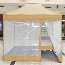 [WINZI_마켓] 타프 모기장벽 행사천막 그늘망 세차장차광막 그늘막텐트 그라운드방수포, DZ일체모2.5X3.75 베이지