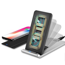 베리어 3코일 듀얼 모션 고속 무선 충전기 15W BWC01, 실버, 1개