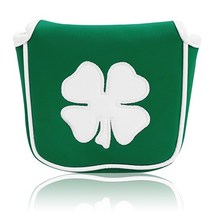 지칸디 골프 말렛퍼터커버 네잎클로버 자석타입 반달형 퍼터커버, 그린