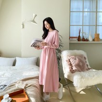 코지 여자 단정 깔끔 나그랑 허리밴딩 트레이닝 롱원피스