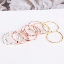 [파격할인]지아 실버925 순은 레이어드링 14K반지 컷팅링 실반지 우정반지 반지