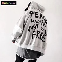 퀸앤조이 레터링 루즈핏 후드집업***판매자 퀸앤조이***