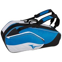 MIZUNO(미즈노) 테니스 라켓 백(6개 넣어) 유니섹스 63JD0001: 칼라:화이트, 72: 화이트 x 색소폰