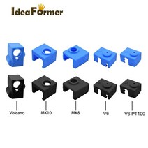 3D 프린터 부품 3D 프린터 V6/MK7 MK8 MK9/MK10/Volnaco 실리콘 양말 히터 블록 핫 엔드 열 블록 용 실리, 02 MK10_01 파란