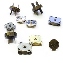 자석 단추 가방단추 꽃자석 발자석 가방똑딱이 3종, 2.S-18mm (사각형 꽃자석)-흑니켈