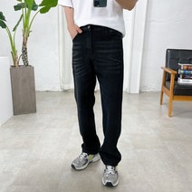 스트릿제이 기획 일자 와이드 블랙진