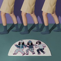 댄싱걸 일러스트 러그 아티스트 콜라보 발매트