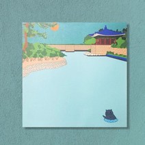제이트리경주는 너무 예쁘다 동궁과 월지 떡메모지 예쁜 관광기념품 일러스트 한국상품 문구용품 굿즈 여행+jaytreㄷ, 이상품선택해요!