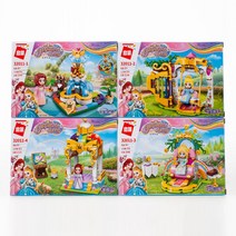 (DS) 6살 7살 8살 여아 조립 블럭 장난감 중국블록 공주 소꼽놀이 유아 어린이 선물용, 단품