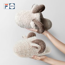 귀여운 양 캐릭터 털 슬리터 커플 실내화 기모 거실화 겨울 가정용 사무실 미끄럼 방지