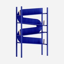선반책상 4단책장 디자인책장 거실책꽂이, 블루