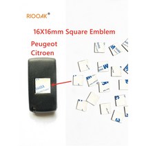 차량 엠블럼 10 pcs 16mm 원래 자동차 키 스티커 스퀘어 쉘 엠 블 럼 기호 시트로엥 c2 c3 c4에 대 한 푸조 207 307에 대 한 자동 repalcement