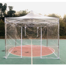 야외 투명 돔형 텐트 네다리 접이식 캐노피 소형 컴팩트 캠핑 우산 개폐식 돔형텐트, 2x2m_탑천+둘레천