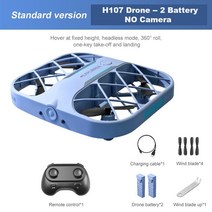 JJRC 4K WiFi 카메라가 장착된 미니 그리드 쿼드콥터 드론 4 채널 헬리콥터 장난감 헤드리스 360도 플립 어린이용 LED RC 장난감 375ea4, 08 Blue-2B-NoCamera