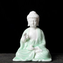 비텐 도자기 불상 미니불상 부처님상 석가모니 부처님오신날 석가탄신일 불교용품, D.통인 좌불상, D-1(그린 통인 좌불상)