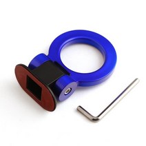 대형 견인고리 카라반 트레일러 유니버설 abs 범퍼 자동차 스티커 장식 자동차 시뮬레이션 tralier 견인 후크 키트 자동차 견인 스트랩견인 로프후크견인 바, 둥근 파란색