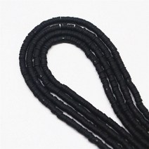 플랫 라운드 폴리머 클레이 비즈 칩 디스크 DIY 수제 보석 만들기 목걸이 찾기용 느슨한 스페이서 4mm 6mm, 6mm 350pieces1strand, black