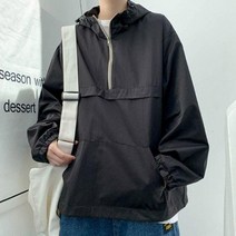 오버핏 (남자후드집업 남자긴팔티셔츠 2색 후드점퍼 캐주얼 남자후드티 남자 바람막이 남성맨투맨 후드티