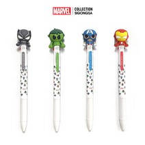 마블 볼펜 샤프 피규어멀티펜 캡틴아메리카 아이언맨 블랙팬서 헐크