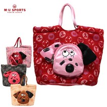 엠유스포츠 MU스포츠 도트 로고패턴 여성 골프파우치, BE 베이지