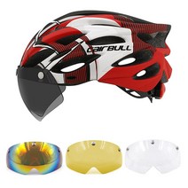 일체형 산악 mtb 도로 자전거 헬멧 통기성 양측 파워 미터 탈착식 승마 Casco Ciclismo 액세서리가있는 자전거, Red