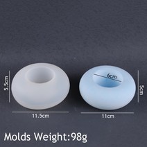 석고 DIY 즙이 많은 식물을위한 콘크리트 화분 실리콘 몰드 냄비 줄무늬 캔들 항아리 금형 3D 스토리지 박스 수지 수공예, Round 969-01