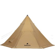 몽골텐트 야외 글램핑 주차 행사텐트 SmiloDon 피라미드 텐트 찢어짐 방지 캠핑 스토브 3 개 잭 내부 4 계절 70D, 1 Outer Tent