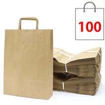 애브리플러스 크라프트 종이쇼핑백 종이가방 100매