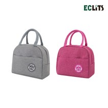 1+1 에클리츠 팬더 쿨러백 보온 보냉가방, 그레이+핑크