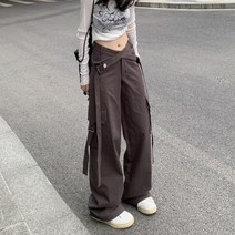 작업복 지 아이유 크롭 와이드 여성 뉴진스 옷 바지 사복 패션 지구오락실 펑크 키치 사복